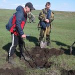 Астраханские поисковики на раскопках в Волгограде